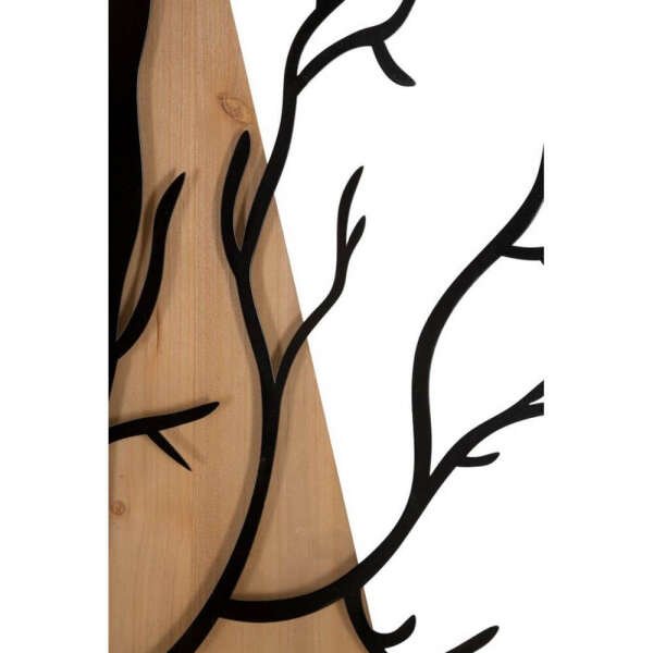 Decorazione Parete Uccelli Ferro e Legno Set 4 Pezzi cm 50X2X200 (50X2X50) – BIRD