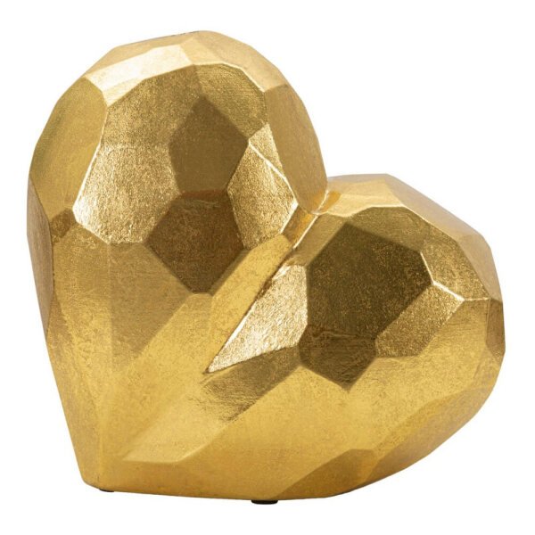 Vaso Motivo Cuore cm 19X9X18 - HEART GOLD