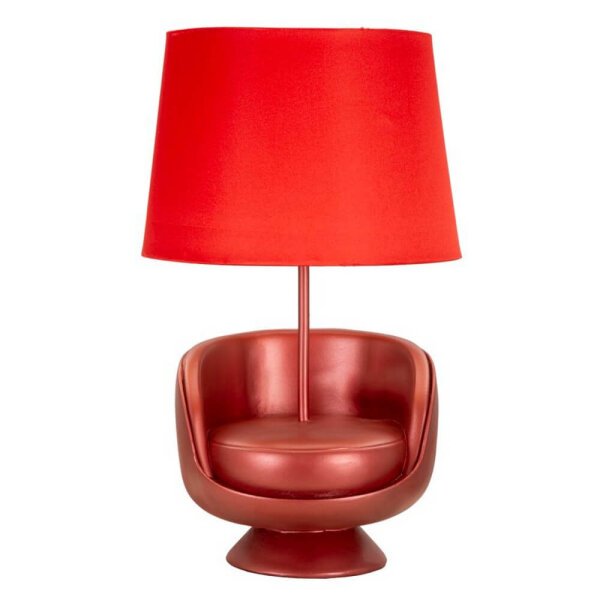Lampada da Comodino Midcentury Rossa Ø26x43 cm - MIDCENTURY