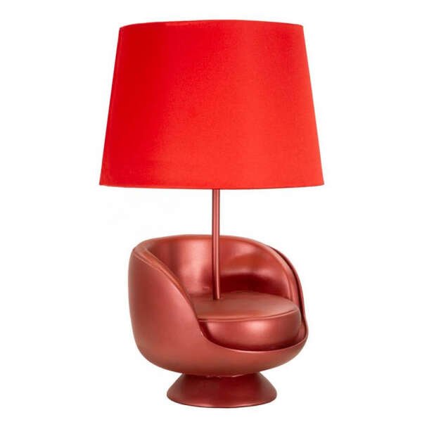 Lampada da Comodino Midcentury Rossa Ø26×43 cm – MIDCENTURY