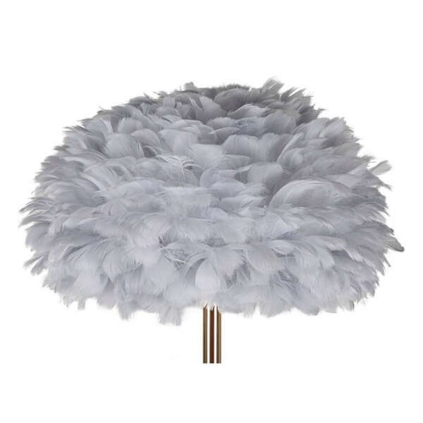 Lampada da Terra Slim Piume Grigia Ø43×170 cm – FEATHERS SLIM