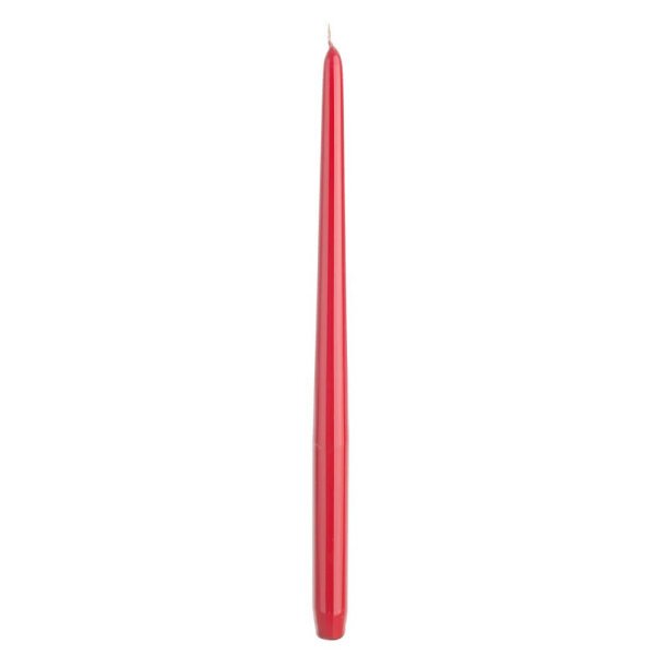 Candela Basic Conica Rubino, Altezza 40cm (6 Pezzi)