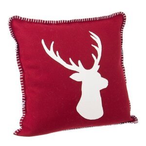 Cuscino natalizio Lodge renna 45x45 cm