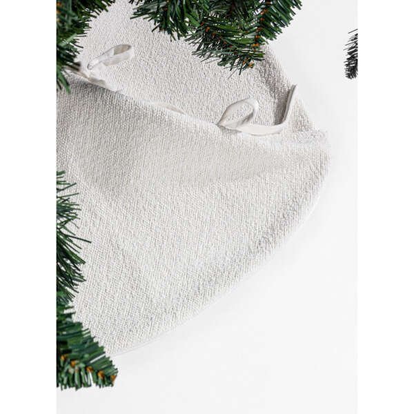 Copribase Albero Teddy Bianco, Diametro 90cm (4 Pezzi)