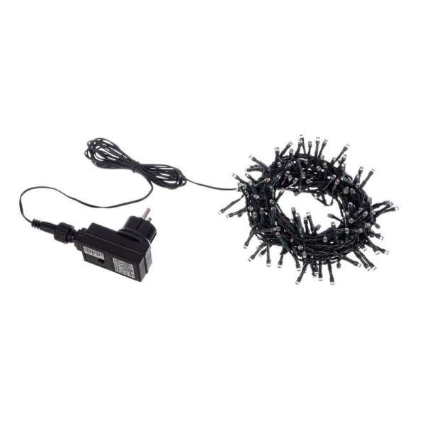 Alternative view of Luci Natale 100 LED Bianco, Filo Verde 5mm, IP44 (12 Pezzi)