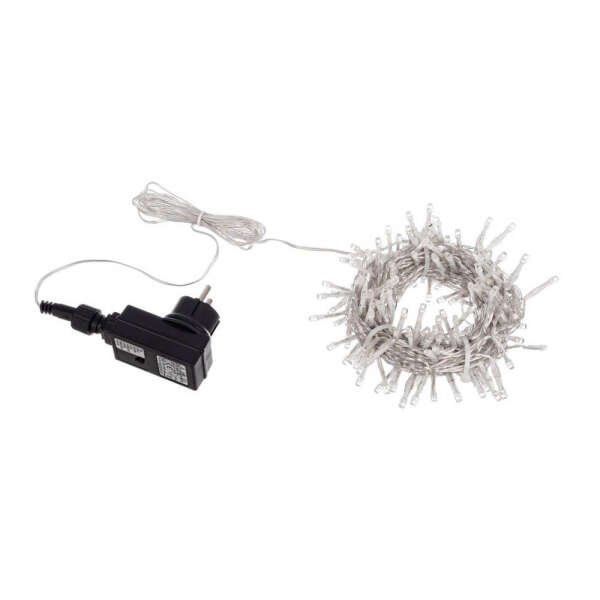 Luci Natale 180 LED Multicolore, Filo Trasparente 5mm, IP44 (12 Pezzi)
