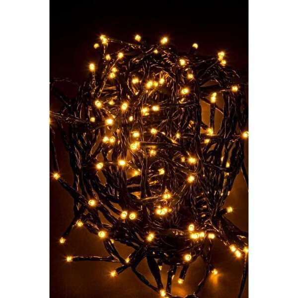 Alternative view of Luci Natale 300 LED Colore Caldo, Filo Verde 3mm, IP44 (12 Pezzi)