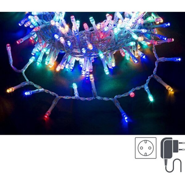 Snake luminoso 400 LED multicolore 5 mm filo trasparente IP44