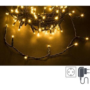 Luci Natale 1200 Lampade Classic Filo Verde IP44 (6 Pezzi)