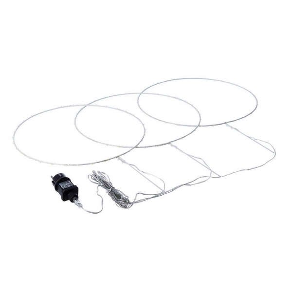 Decorazione Cerchio Luminoso con 105 MicroLED Bianco Diametro 35cm (2 Pezzi)