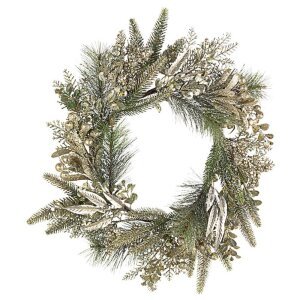 Corona Decorativa Admiral con Bacche Oro Diametro 55cm (6 Pezzi)