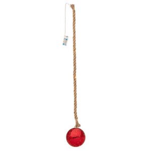 Sfera vetro Ethan rosso D150 con LED