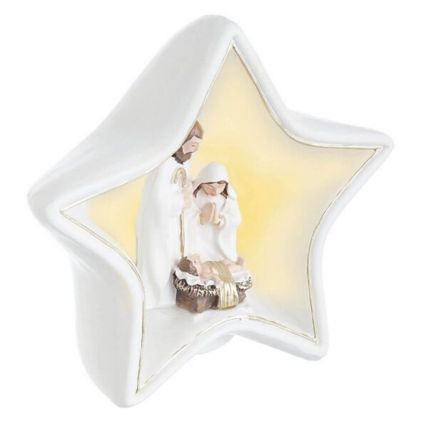 Natività Adelaide con Stella Luminosa LED (8 Pezzi)