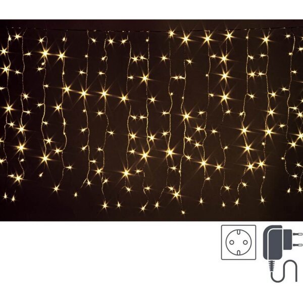 Tenda Luminosa 200 Luci Classiche 5mm Dimensioni 2x1m IP44 (6 Pezzi)