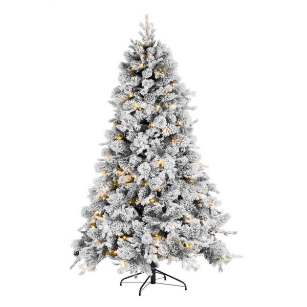 Albero di Natale Arves innevato H180 con 1383 rami e 230 luci