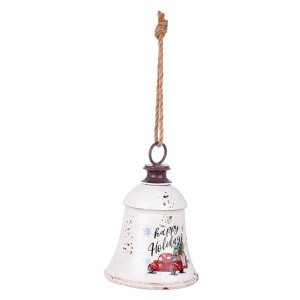 Pendaglio con Scritta "Ringing Happy Holidays" (6 Pezzi)
