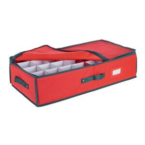 Contenitore Xmas per Sfere Rettangolare Rosso Capacità 64 Pezzi Diametro 80cm (4 Pezzi)