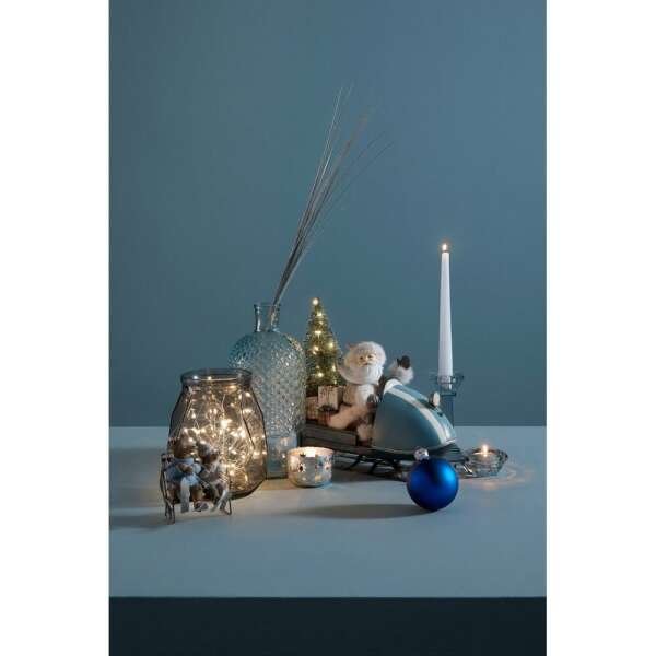 Alternative view of Babbo Natale Danish con slitta blu e LED