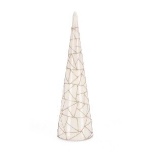 Pino Verticale Wedge Bianco H30cm (4 Pezzi)