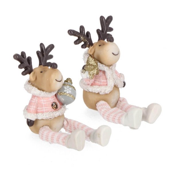 Renna Doreen Rosa Set di 2 (12 Pezzi)