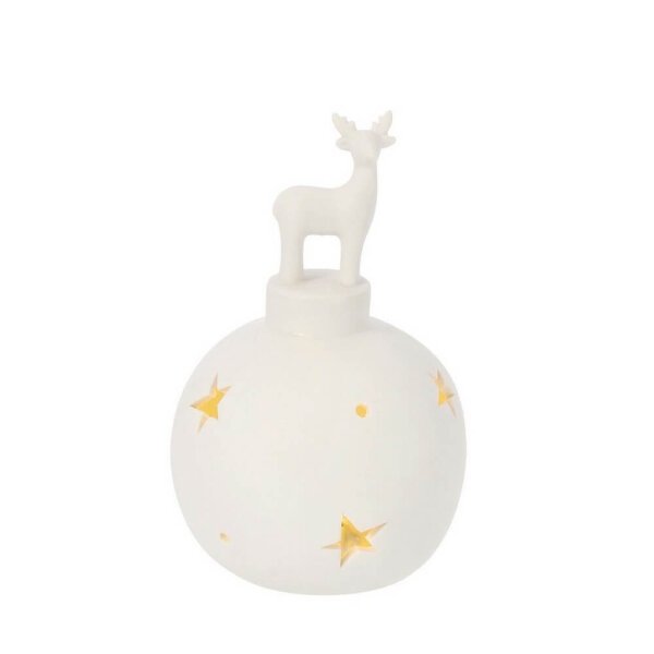 Decorazione Sferica Deer Altezza 17cm LED (12 Pezzi)