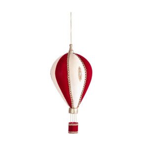 Pendaglio Lucrezia mongolfiera rosso H58
