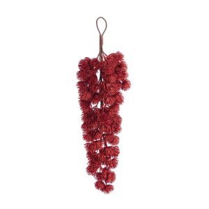 Decorazione Angelique Rosso a Forma di Goccia (6 Pezzi)