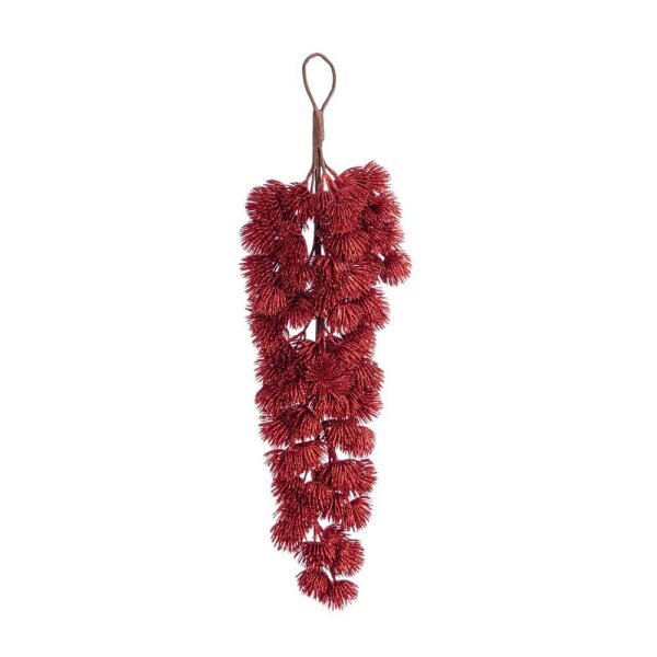 Decorazione Angelique Rosso a Forma di Goccia (6 Pezzi)
