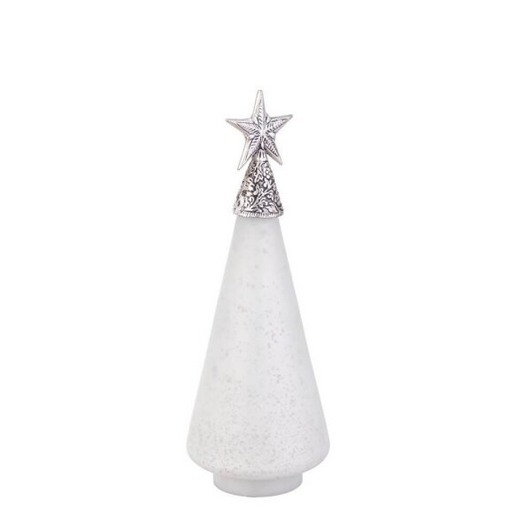 Pino vetro Glow bianco opaco con stella H34