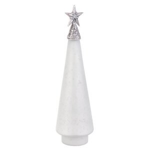 Pino vetro Glow bianco opaco con stella H44