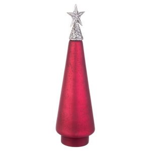 Pino vetro Glow rosso opaco con stella H44