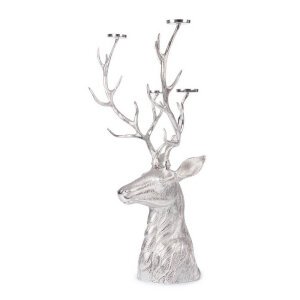 Portacandela 4 pezzi Blitzen testa renna large