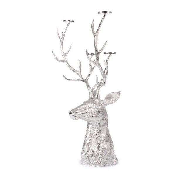 Portacandela 4 pezzi Blitzen testa renna large