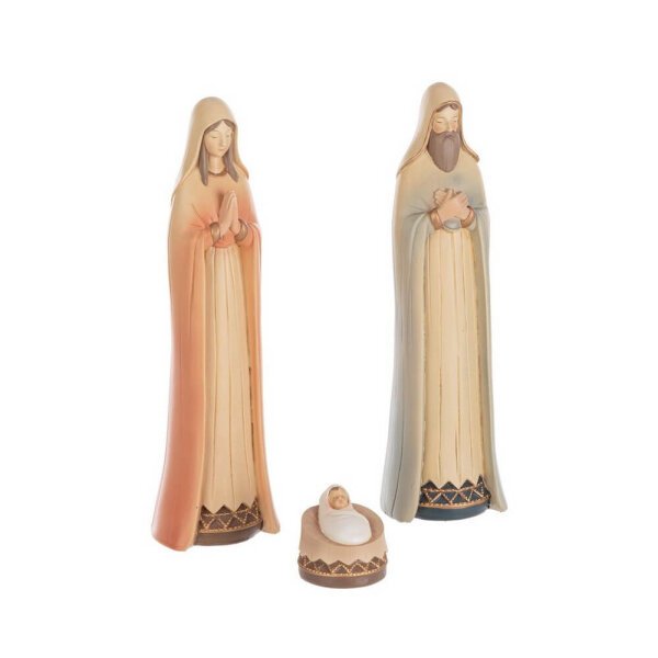 Natività 3 figure Heavenly azzurro-rosa
