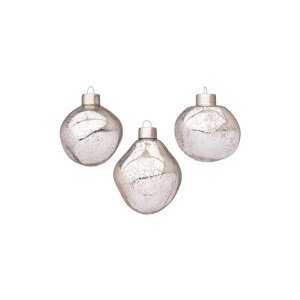 Confezione da 6 pendagli vetro Organic argento D60 assortiti