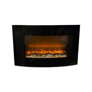 Camino elettrico caminetto da parete 88,5x13,5x56 - SAN DIEGO