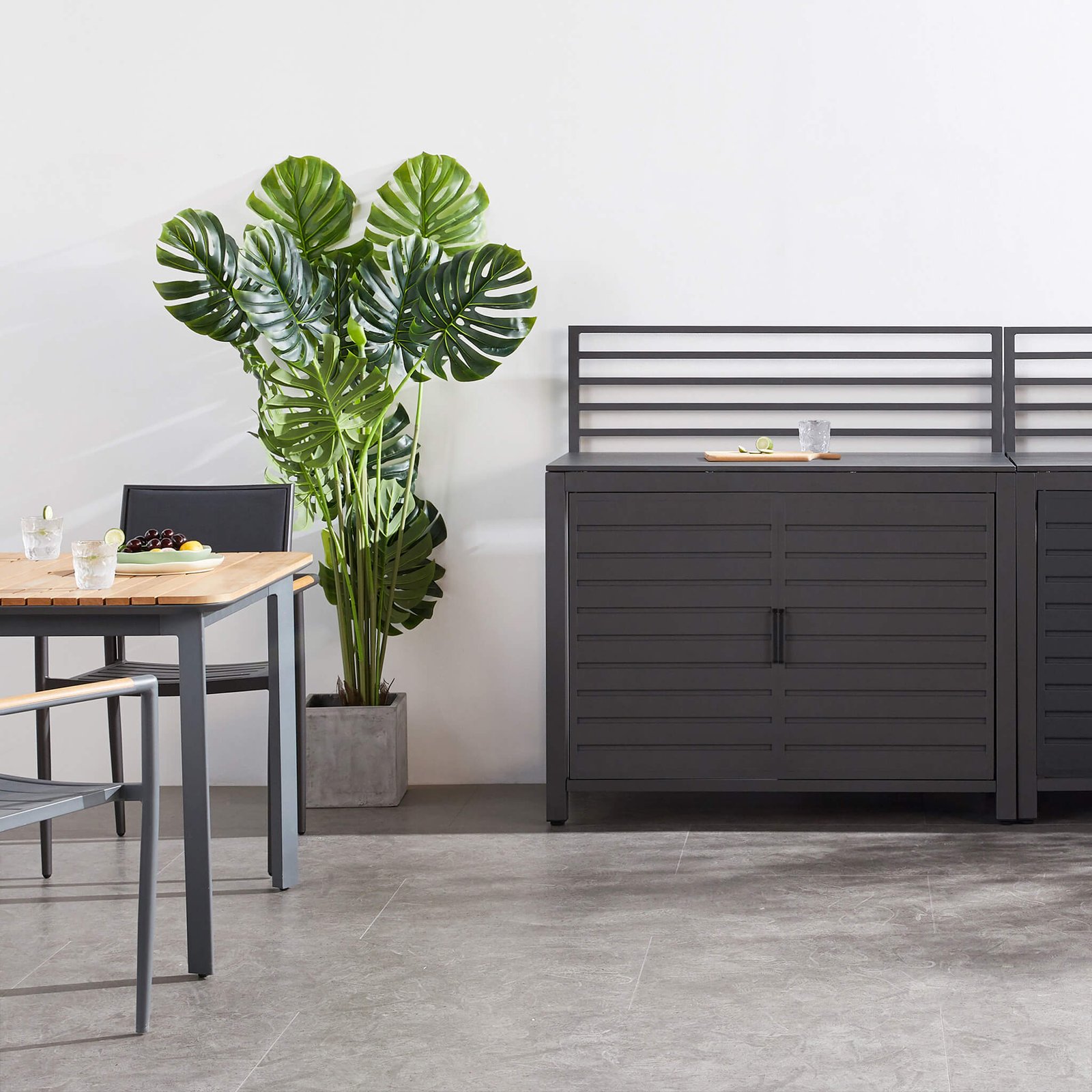 Modulo armadietto con ripiano per cucina da giardino – OKKAIDO