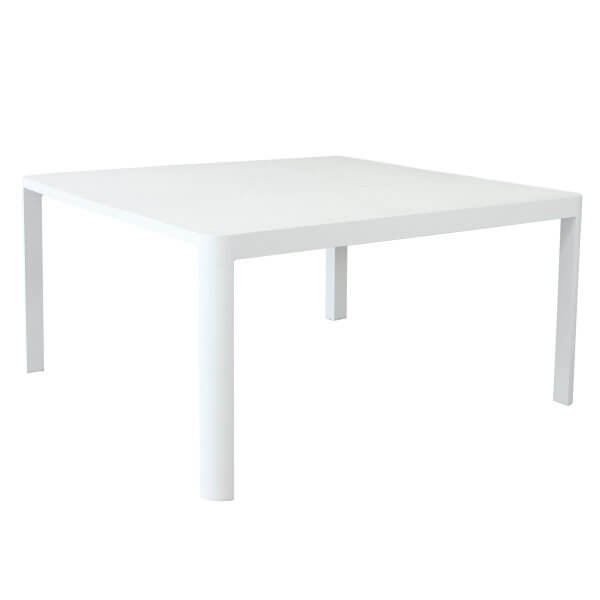 Tavolo da giardino quadrato allungabile in alluminio - WASH - Bianco