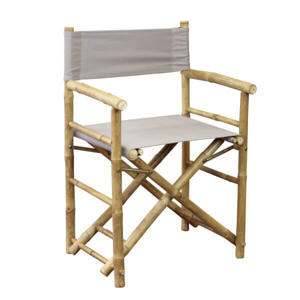 Sedia regista in bamboo pieghevole - BAMBOO - Grigio