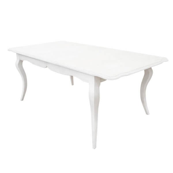 Tavolo da Pranzo Vintage Shabby Chic cm 160x100 cm - CROSS - Bianco