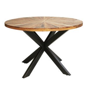 Tavolo da pranzo rotondo 120 cm in legno di acacia - DRAKE