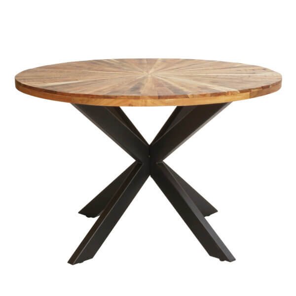 Alternative view of Tavolo da pranzo rotondo 120 cm in legno di acacia - DRAKE