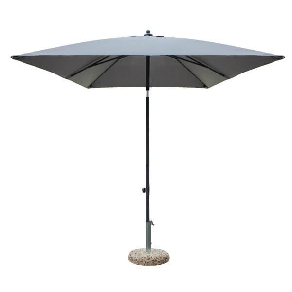 Ombrellone da Giardino palo centrale in alluminio - MUTE - Grigio scuro, 2x3