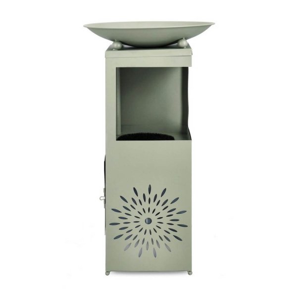 Fontana rettangolare da giardino colore verde 40,5X78H con LED – VIREYA