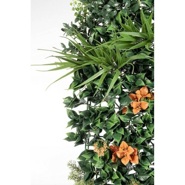 Parete sintetica con fiori arancio 100×100 cm – NOVARA