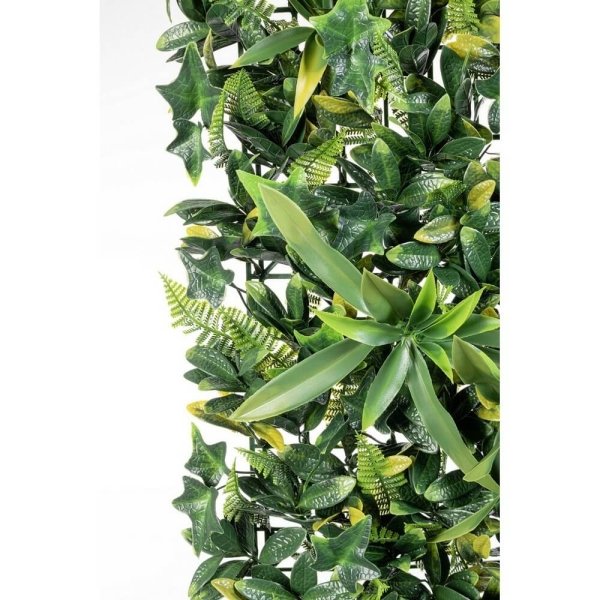 Parete sintetica mix edera e felce 100×100 cm – NOVARA