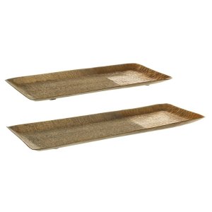 Set 2 Vassoio Decorativo rettangolare Oro - VICTOR