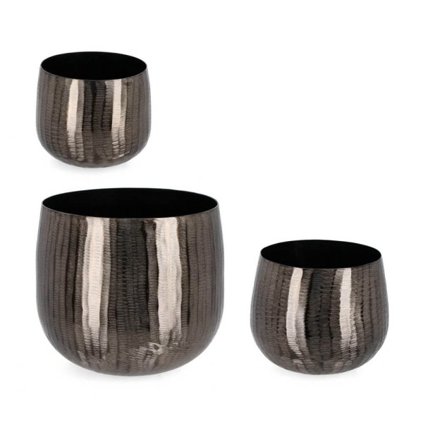Set 3 Porta Vaso Antracite - MEI-JING