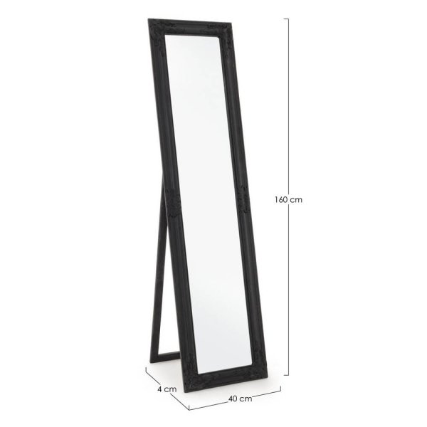Specchio stand nera Opaco 40X160 – HALL
