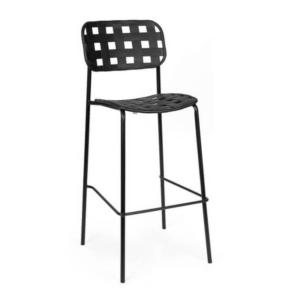Sgabello bar grigio (4 Pezzi) - FAY - Antracite